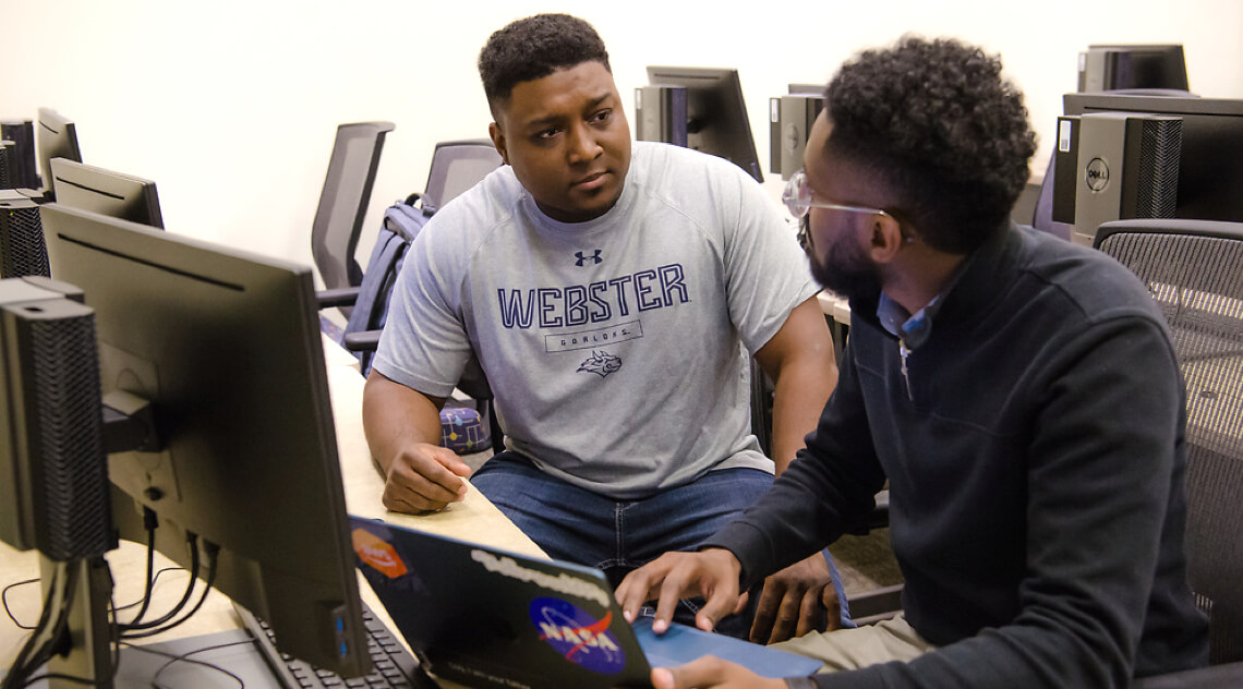 Webster students in computer lab